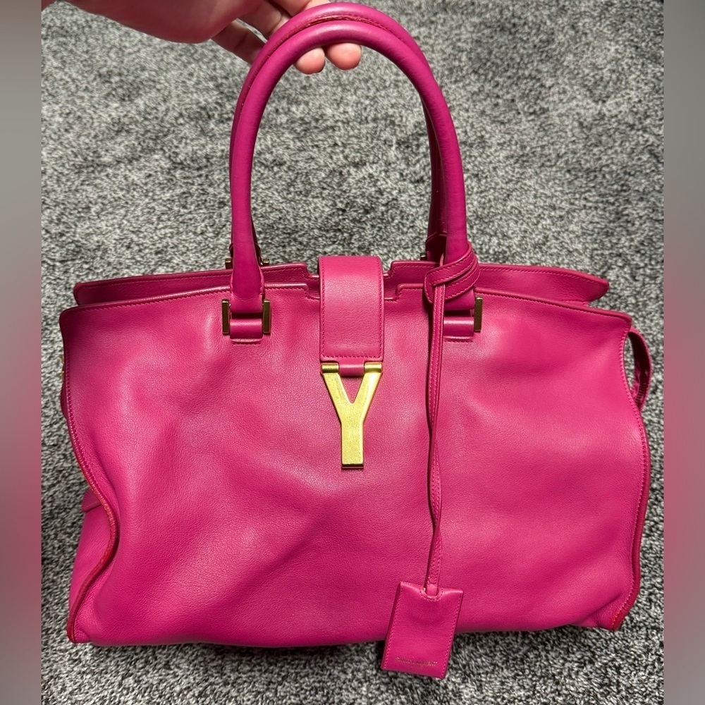 YSL Medium Y Cabas pink bag